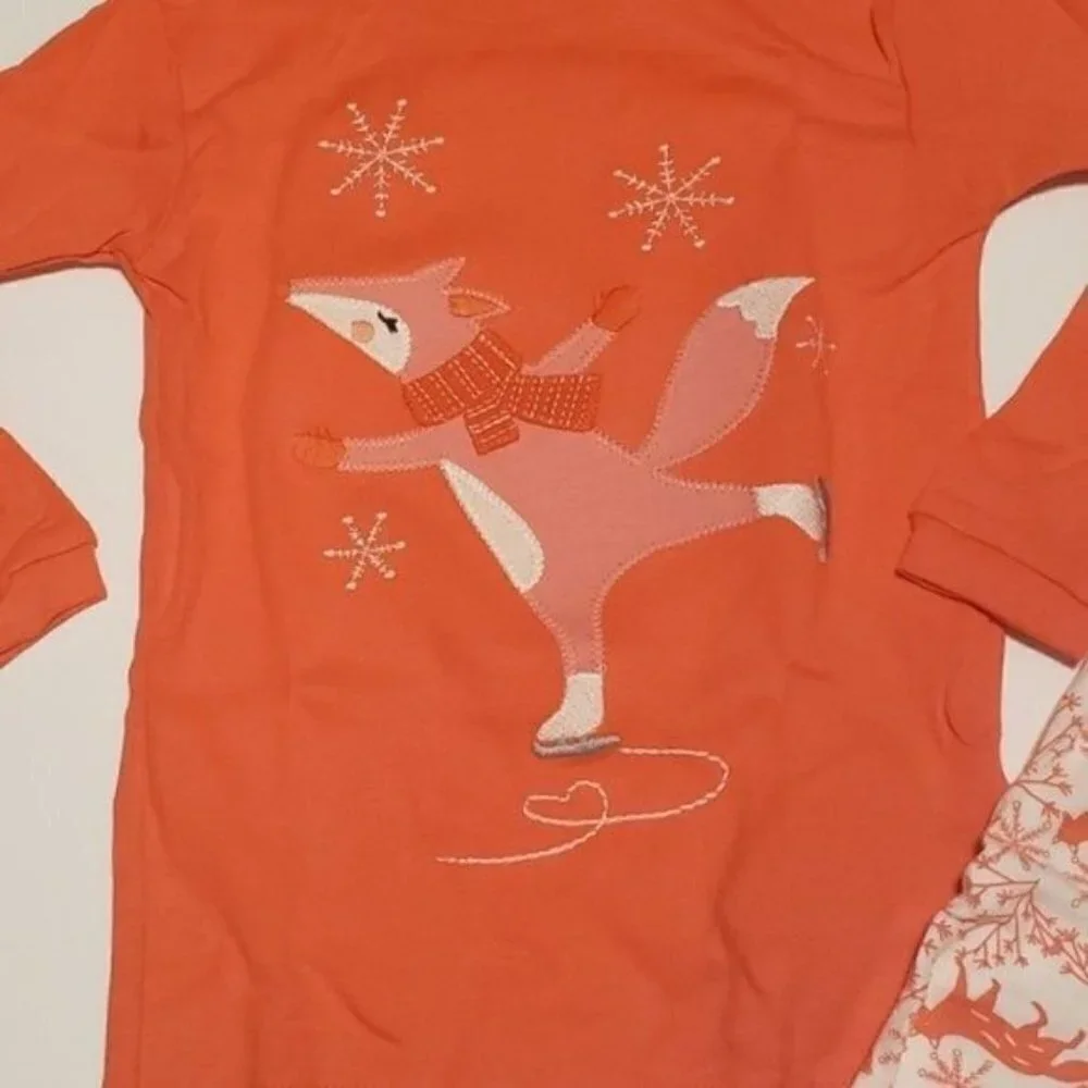 Baby Gap   sz 2  orange fox pajamas toddler girl